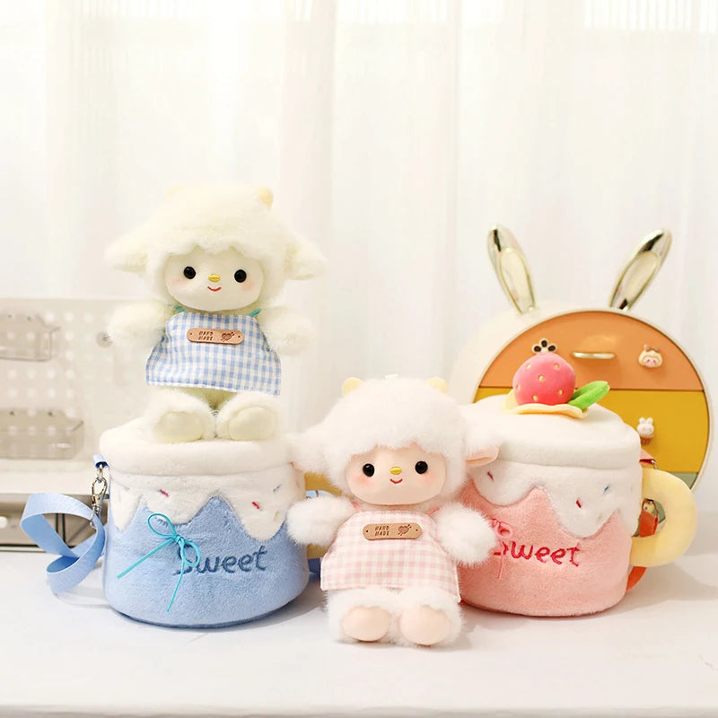 Kawaii Lamb In a Cup Plush Sling Bag — Mochidachii (view 10)