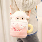 Kawaii Lamb In a Cup Plush Sling Bag — Mochidachii (view 11)
