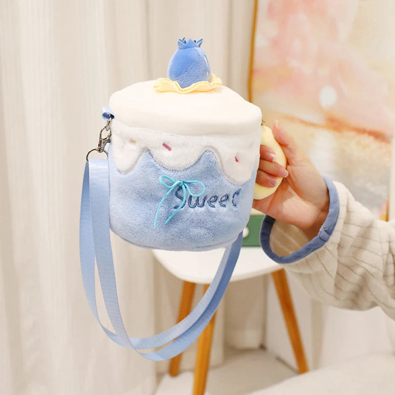Kawaii Lamb In a Cup Plush Sling Bag