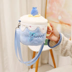 Kawaii Lamb In a Cup Plush Sling Bag