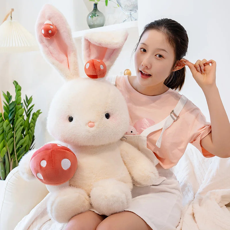Mushi — The Mushroom Rabbit Plushie — Mochidachii (view 2)