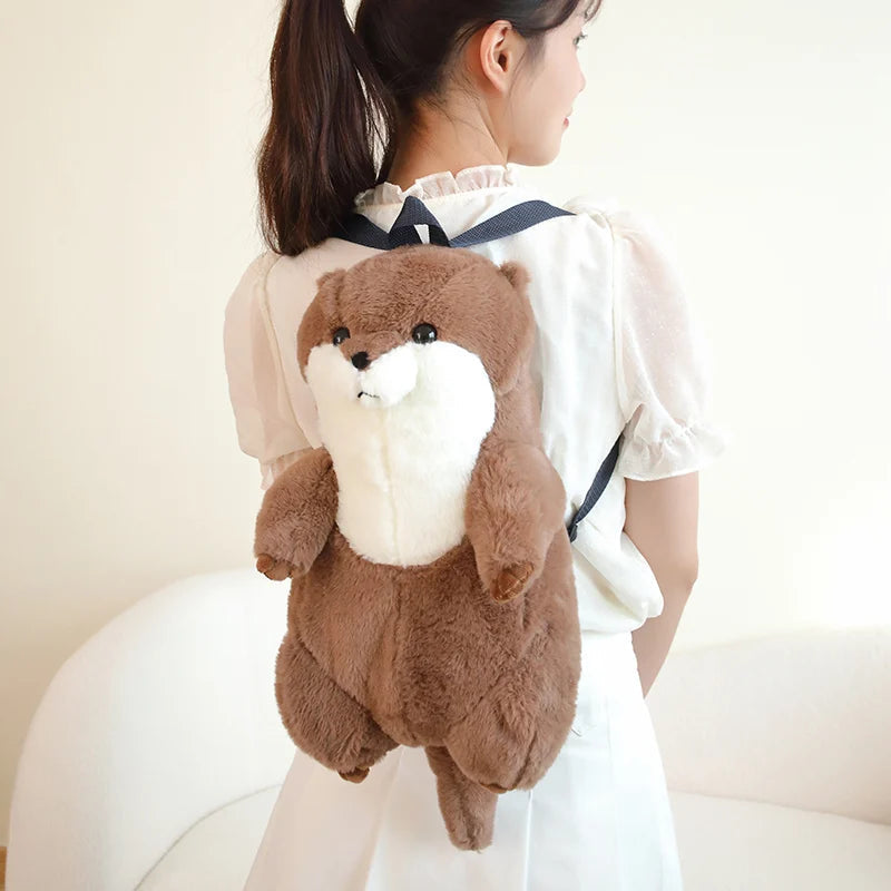 The Playful Otter Plush Backpack Duo My Store