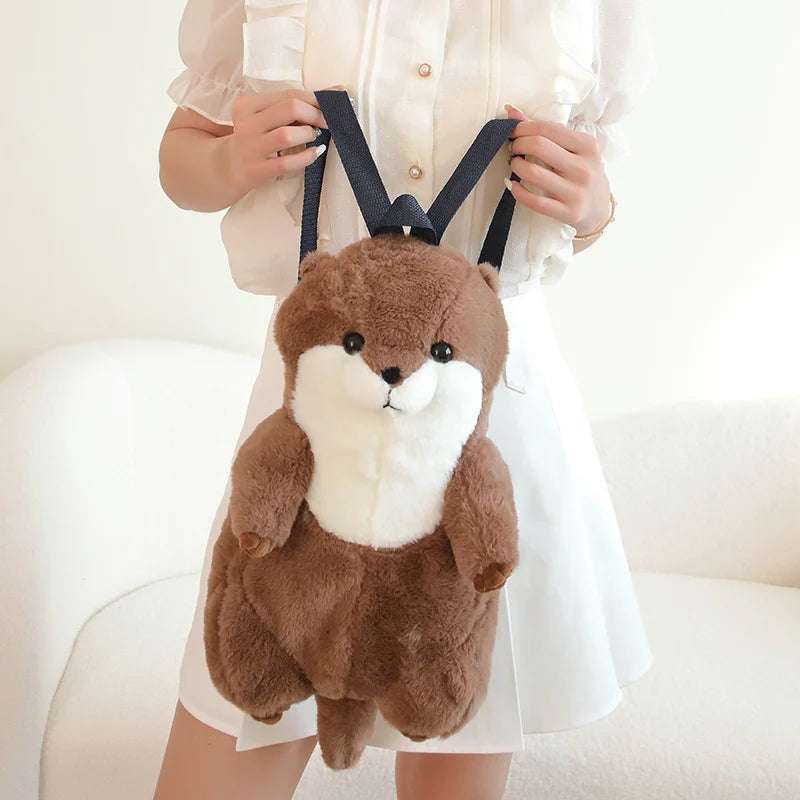 The Playful Otter Plush Backpack Duo My Store