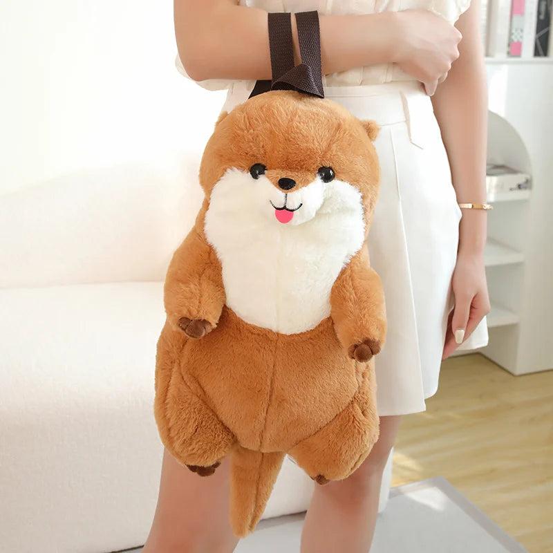 The Playful Otter Plush Backpack Duo My Store