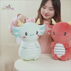 The Chonky Axolotl Dragon Plushie Duo