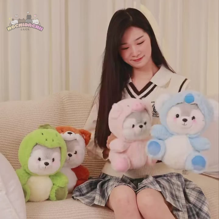 The Kawaii Hooded Husky Plushie Crew