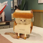 The Kawaii Toast Backrest Plush Cushion