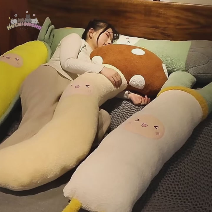 The Long Kawaii Vegetable Plushie Family