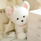 Kawaii Fluffy Puppy Plush Backpack Trio My Store