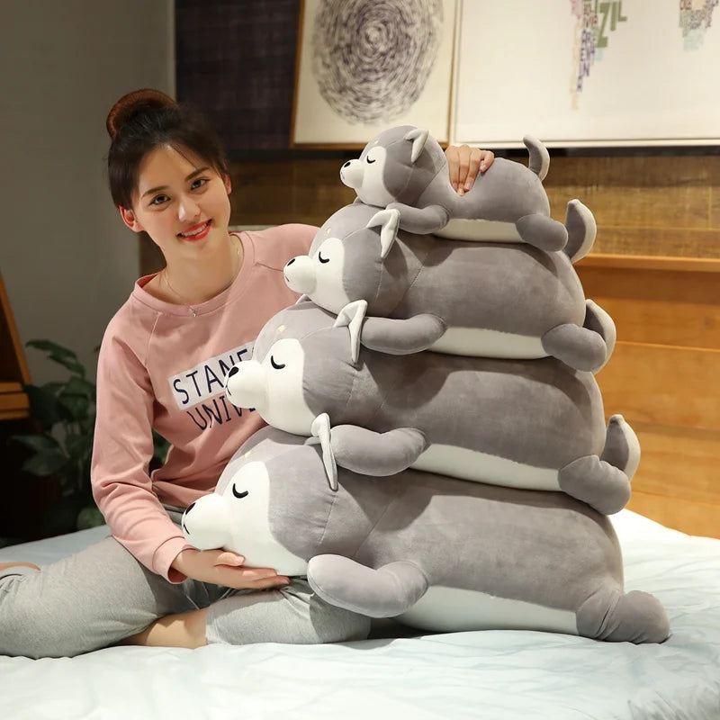 The Kawaii Sleeping Husky Plushie My Store