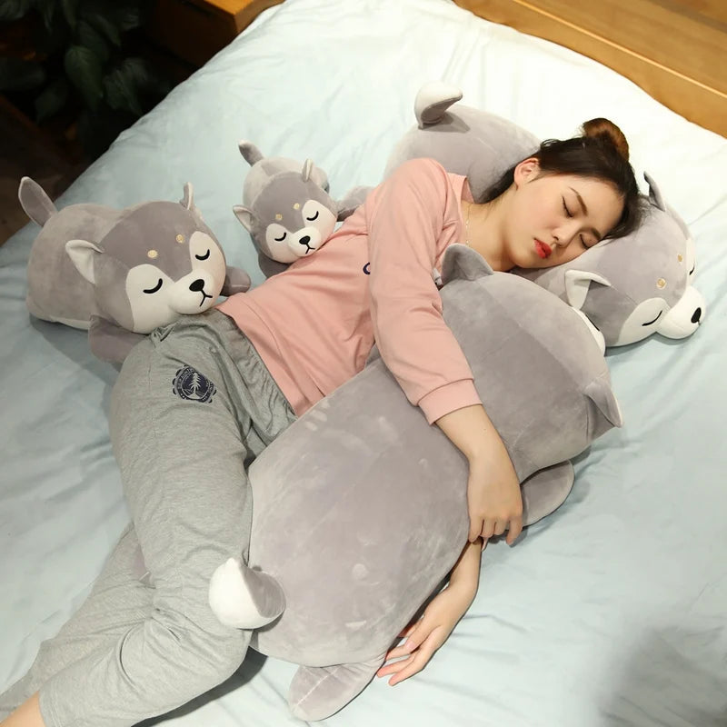 The Kawaii Sleeping Husky Plushie My Store