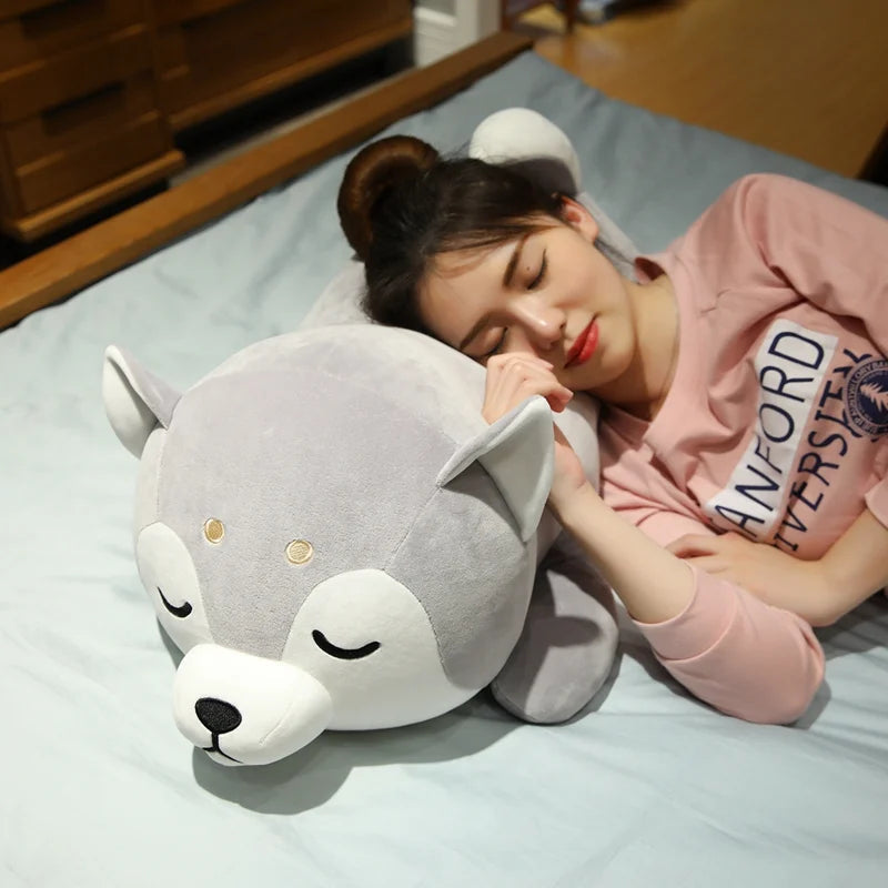 The Kawaii Sleeping Husky Plushie My Store