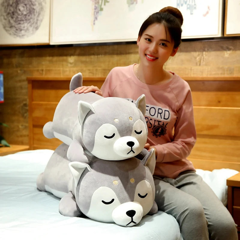 The Kawaii Sleeping Husky Plushie