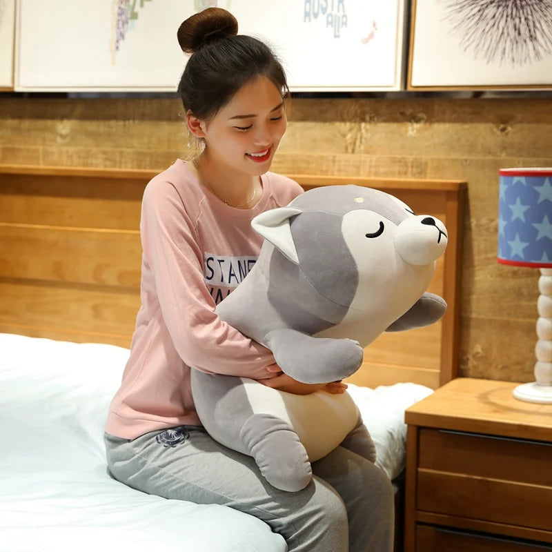 The Kawaii Sleeping Husky Plushie My Store