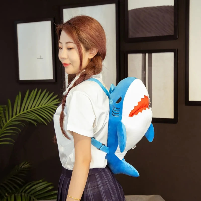 The Quirky Shark Plush Backpack Duo My Store
