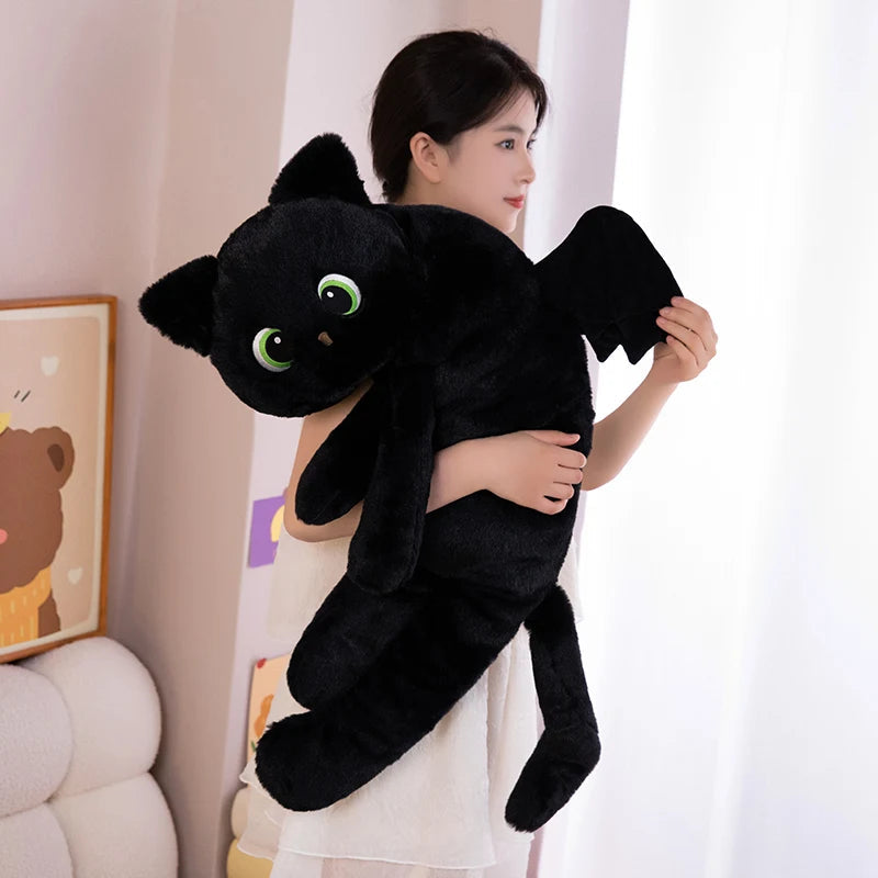 Shiro — The Kawaii Black Cat with Wings Plushie My Store