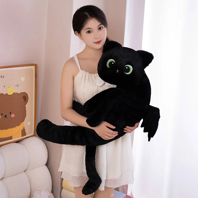 Shiro — The Kawaii Black Cat with Wings Plushie My Store