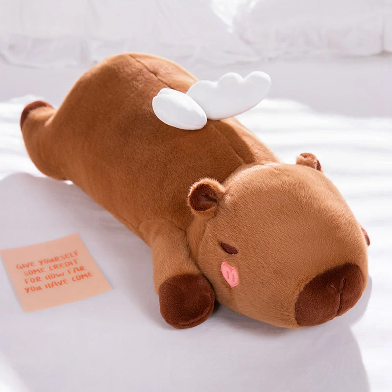 Sleeping Angel Kapi The Capybara Plushie — Mochidachii (view 10)