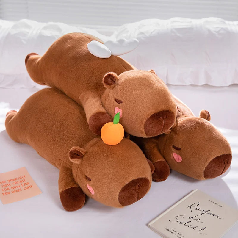 Sleeping Angel Kapi The Capybara Plushie — Mochidachii (view 4)