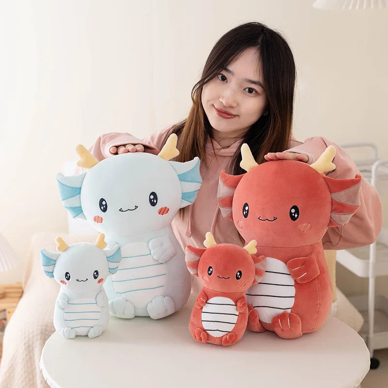The Chonky Axolotl Dragon Plushie Duo — Mochidachii (view 11)