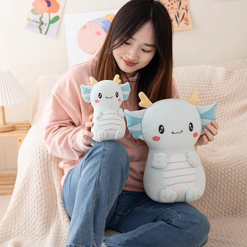 The Chonky Axolotl Dragon Plushie Duo — Mochidachii (view 13)