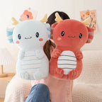 The Chonky Axolotl Dragon Plushie Duo — Mochidachii (view 2)