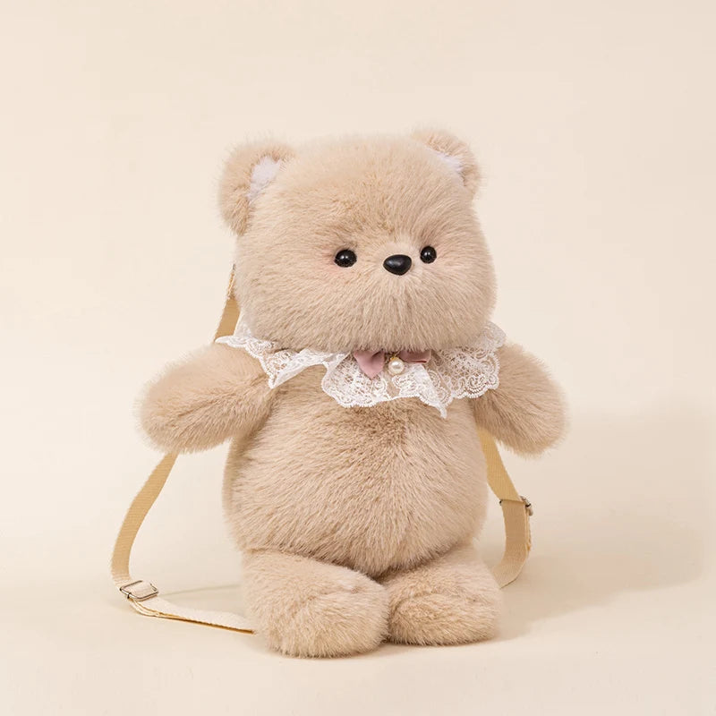 The Kawaii Fluffy Animal Crew Plush Backpack — Mochidachii (view 12)
