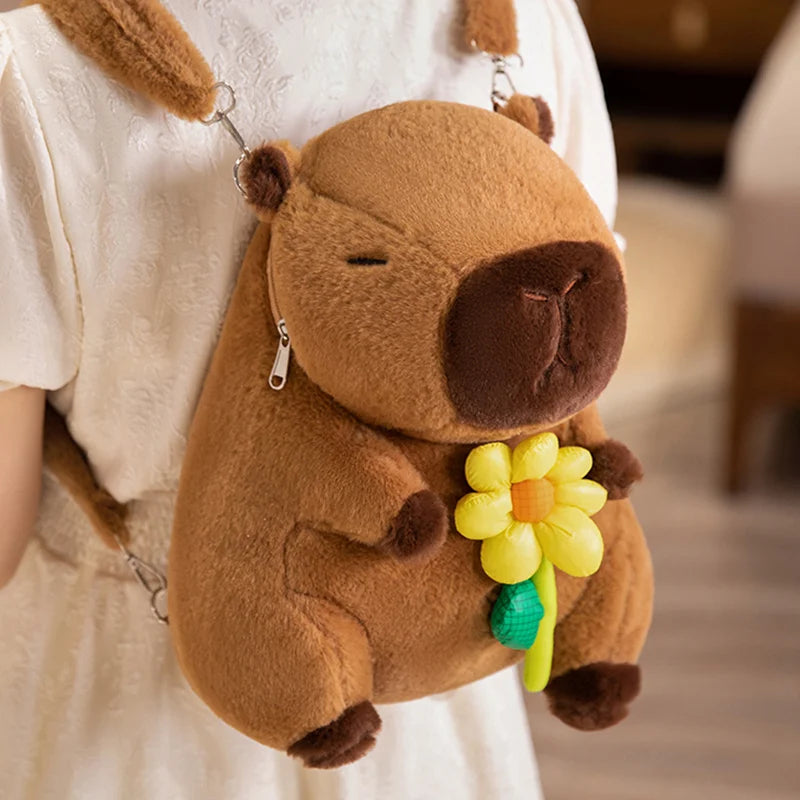 The Kawaii Kapi The Capybara Plush Backpack — Mochidachii (view 15)