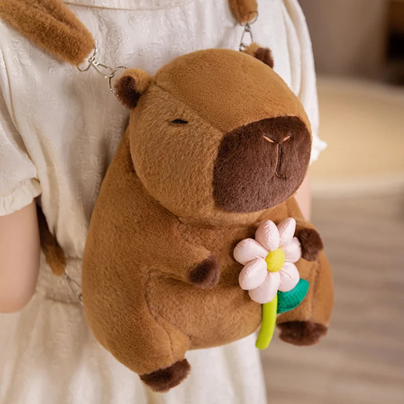 The Kawaii Kapi The Capybara Plush Backpack — Mochidachii (view 17)