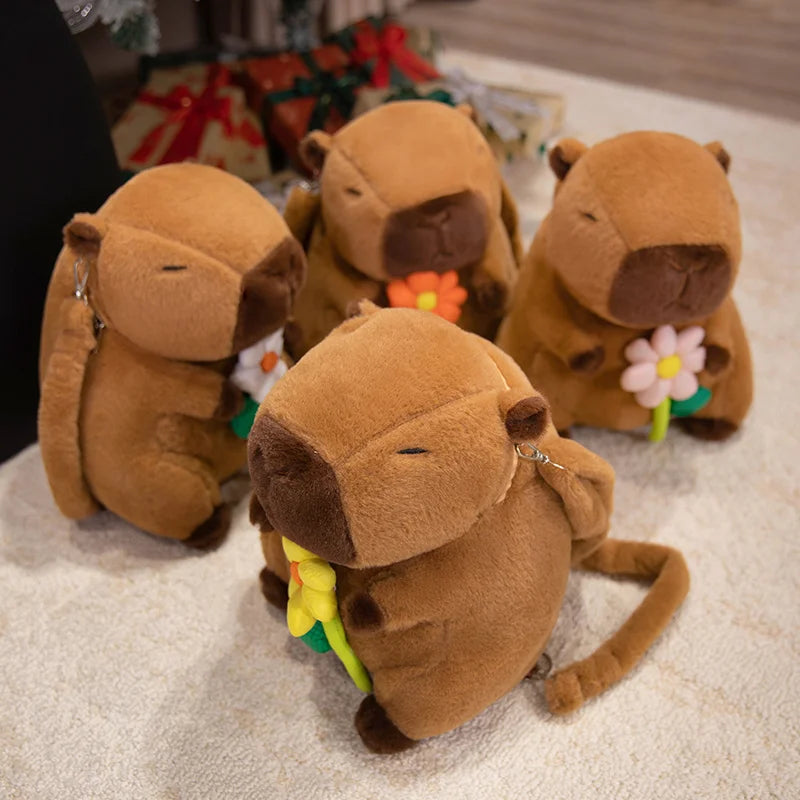 The Kawaii Kapi The Capybara Plush Backpack — Mochidachii (view 4)