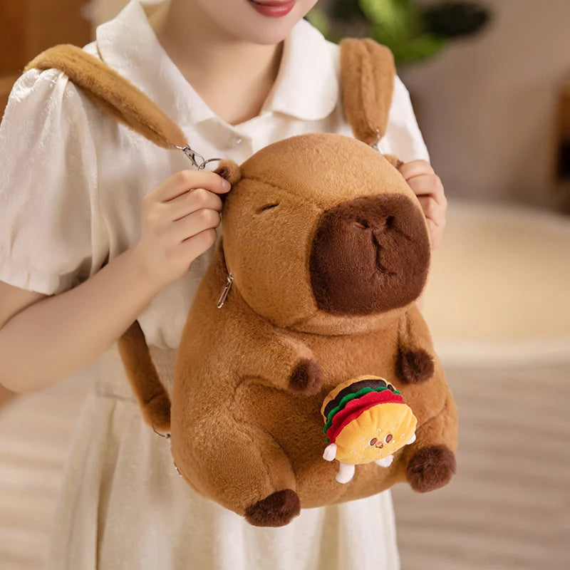 The Kawaii Kapi The Capybara Plush Backpack — Mochidachii (view 5)