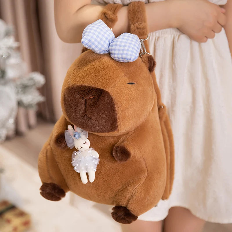 The Kawaii Kapi The Capybara Plush Backpack — Mochidachii (view 8)