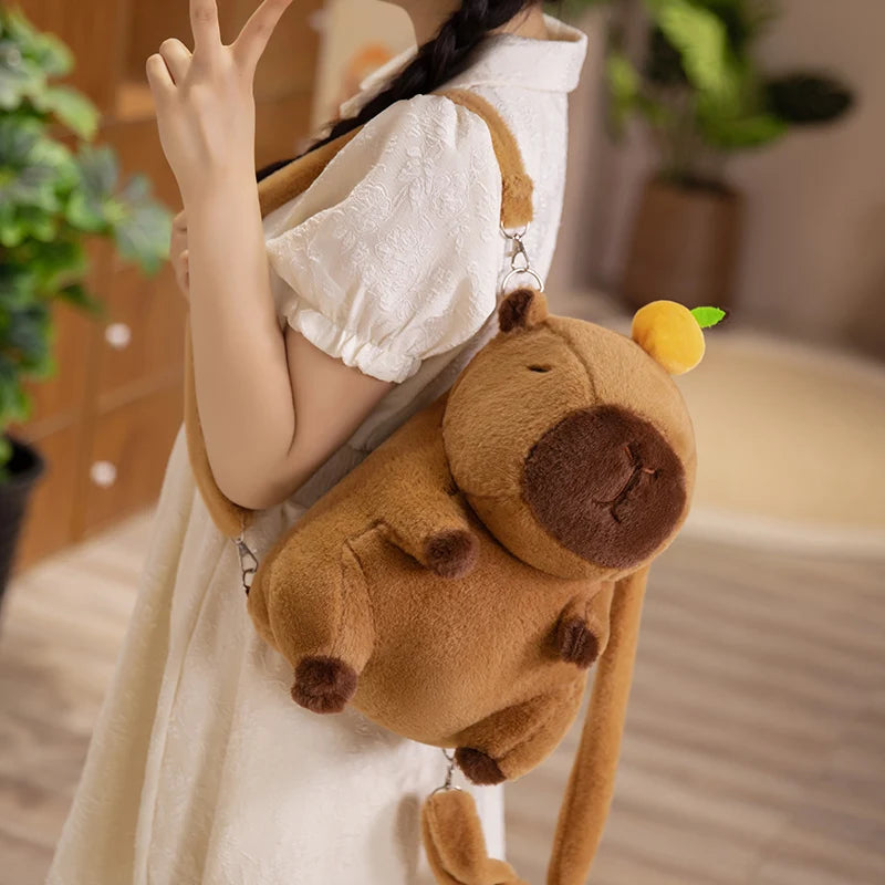 The Kawaii Kapi The Capybara Plush Backpack — Mochidachii (view 9)