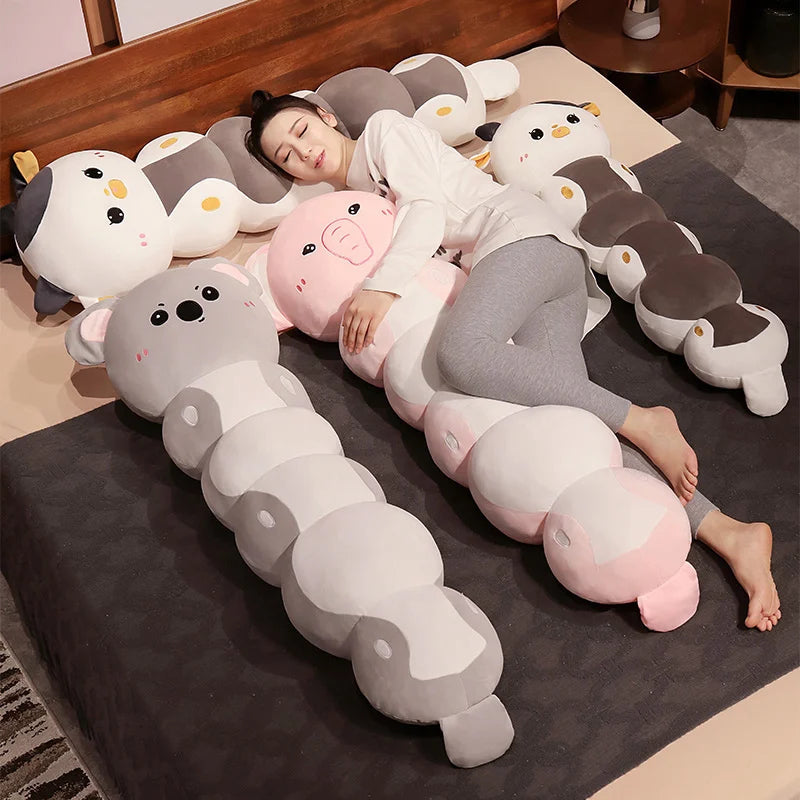 The Kawaii Long Caterpillar Animal Family Plushie — Mochidachii (view 2)