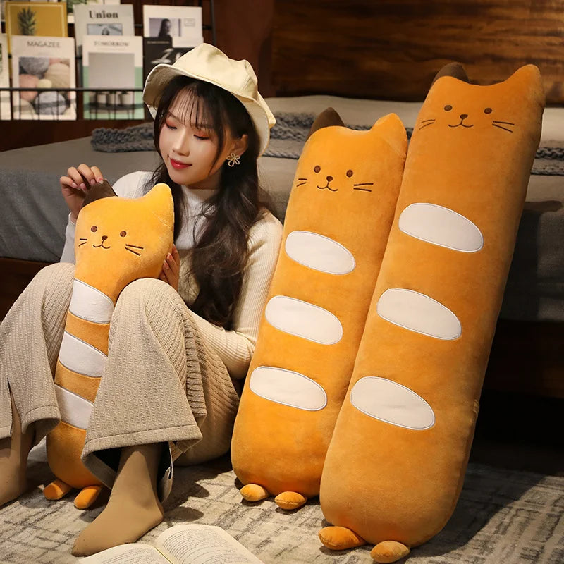 The Long Kawaii Baguette Cat Plushie — Mochidachii (view 2)