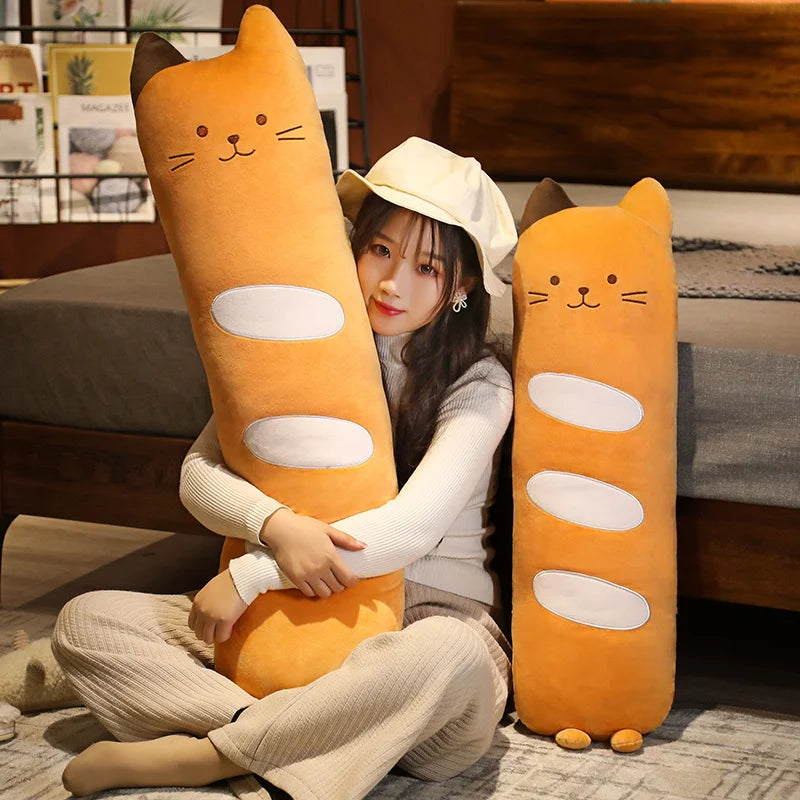 The Long Kawaii Baguette Cat Plushie — Mochidachii (view 5)